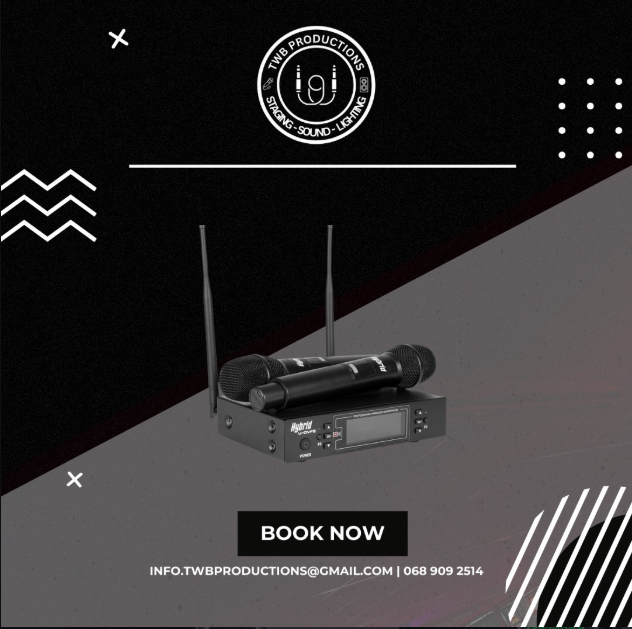 Wireless microphone system available for hire